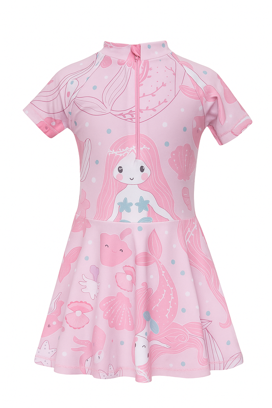 Pink Sea Princess Swim Dress
